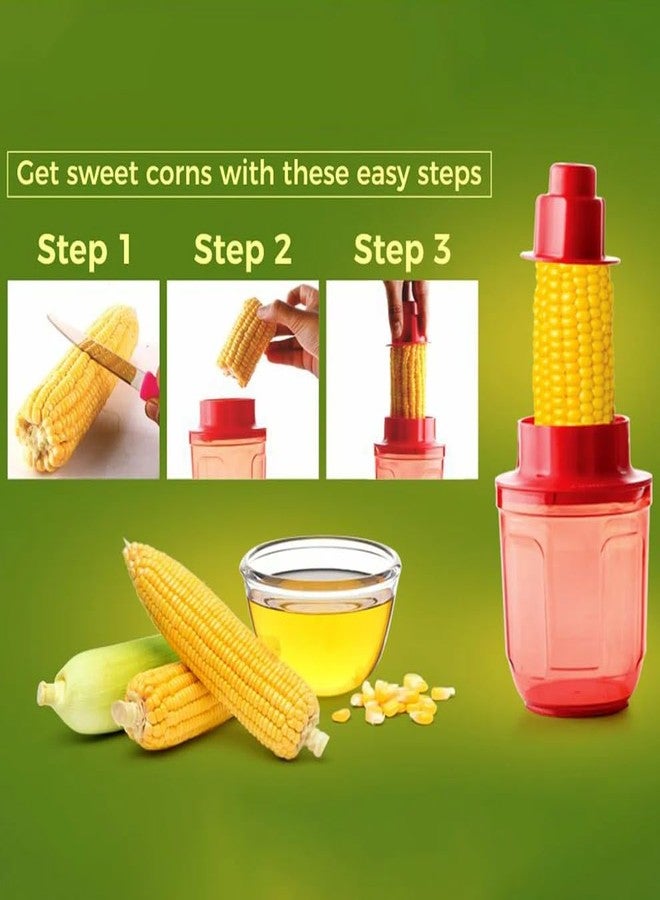 SUPERMOM Corn Cutter with Steel Blades (1 Pc),Durable & Sharp Corn Peeler for Kitchen, Easy-to-Use, Portable Corn Kernel Remover,Stainless Steel Blades, Comfortable Grip, Lightweight & Easy to Clean - Image 2